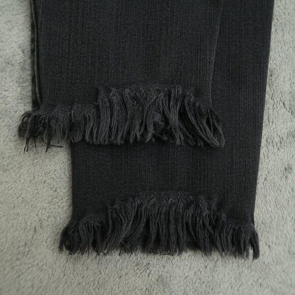 American Eagle Jeans Women's Size 8R Gray Super Low Jegging 26" Inseam Destroyed - Picture 2 of 16